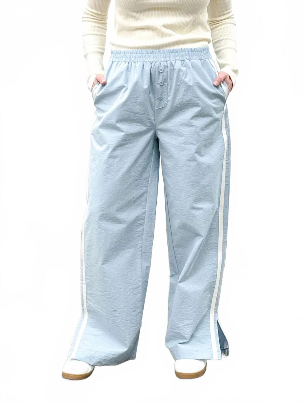 NEW SUNDAY EDITION side stripe boxer pants in light blue